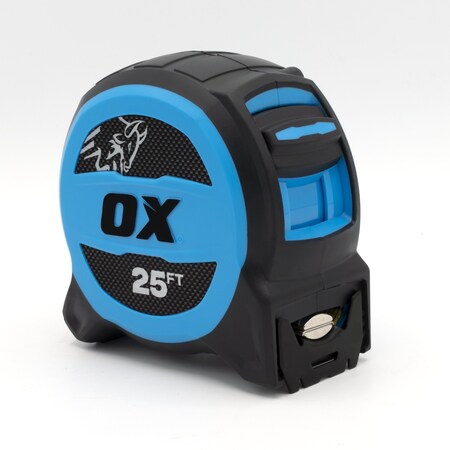 Ox Tools Pro 25-Foot Tuff Blade Tape Measure - Magnetic Dual Hook & 1 1/4" Wide Blade OX-P506025